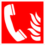 Brandschutzzeichen - Notfalltelefon nach ISO 7010