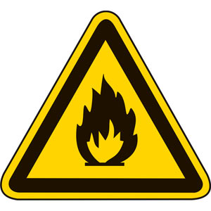 Warnzeichen - Feuergefährliche Stoffe