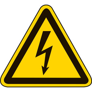 Warnzeichen - Gefährliche elektrische Spannung